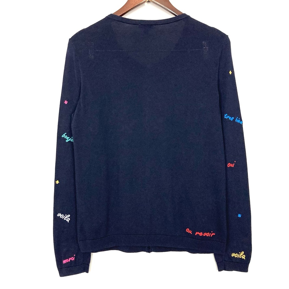 Talbots Charming Embroidered Cardigan Sweater Women’s Size M French Parisian - Picture 5 of 7